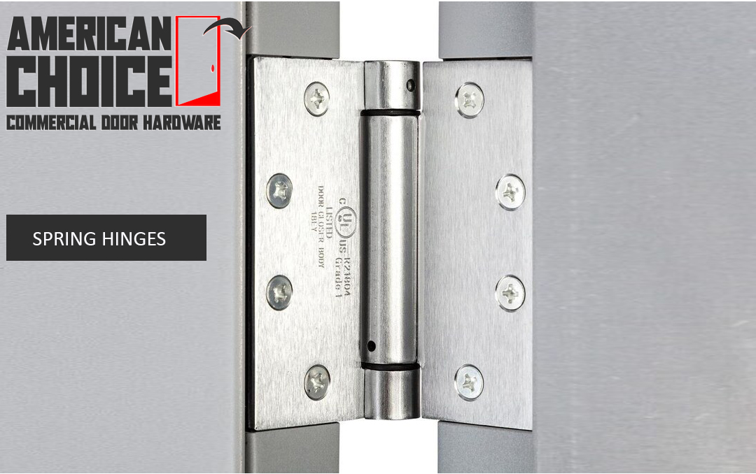 Spring hinge deals door closer